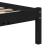 Cadru de pat Small Single 2FT6, negru, 75x190 cm, lemn masiv GartenMobel Dekor