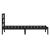 Cadru de pat Small Single 2FT6, negru, 75x190 cm, lemn masiv GartenMobel Dekor