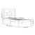 Cadru de pat Small Single 2FT6, negru, 75x190 cm, lemn masiv GartenMobel Dekor