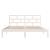 Cadru de pat 4FT Small Double, alb, 120x190 cm, lemn masiv GartenMobel Dekor