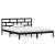 Cadru de pat dublu 4FT6, negru, 135x190 cm, lemn masiv GartenMobel Dekor