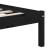 Cadru de pat dublu 4FT6, negru, 135x190 cm, lemn masiv GartenMobel Dekor