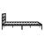 Cadru de pat dublu 4FT6, negru, 135x190 cm, lemn masiv GartenMobel Dekor