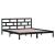 Cadru de pat dublu 4FT6, negru, 135x190 cm, lemn masiv GartenMobel Dekor