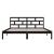 Cadru de pat dublu 4FT6, negru, 135x190 cm, lemn masiv GartenMobel Dekor