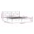 Cadru de pat, alb, 140x190 cm, lemn masiv de pin GartenMobel Dekor