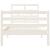 Cadru de pat Single 3FT, alb, 90x190 cm, lemn masiv GartenMobel Dekor