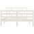 Cadru de pat dublu 4FT6, alb, 135x190 cm, lemn masiv GartenMobel Dekor