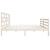 Cadru de pat dublu 4FT6, alb, 135x190 cm, lemn masiv GartenMobel Dekor