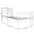 Cadru de pat mic single, 75x190 cm, lemn masiv de pin GartenMobel Dekor