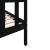 Cadru de pat mic single, negru, 75x190 cm, lemn masiv de pin GartenMobel Dekor