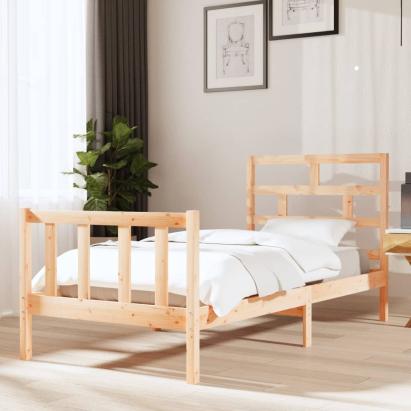 Cadru de pat single, 90x190 cm, lemn masiv de pin GartenMobel Dekor