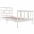Cadru de pat single, alb, 90x190 cm, lemn masiv de pin GartenMobel Dekor