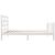 Cadru de pat single, alb, 90x190 cm, lemn masiv de pin GartenMobel Dekor