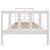 Cadru de pat single, alb, 90x190 cm, lemn masiv de pin GartenMobel Dekor