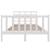 Cadru de pat mic dublu, alb, 120x190 cm, lemn masiv de pin GartenMobel Dekor