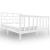 Cadru de pat mic dublu, alb, 120x190 cm, lemn masiv de pin GartenMobel Dekor