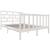 Cadru de pat mic dublu, alb, 120x190 cm, lemn masiv de pin GartenMobel Dekor