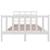 Cadru de pat mic dublu, alb, 120x190 cm, lemn masiv de pin GartenMobel Dekor