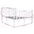 Cadru de pat mic dublu, alb, 120x190 cm, lemn masiv de pin GartenMobel Dekor