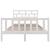 Cadru de pat dublu, alb, 135x190 cm, lemn masiv de pin GartenMobel Dekor