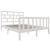 Cadru de pat dublu, alb, 135x190 cm, lemn masiv de pin GartenMobel Dekor