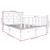 Cadru de pat, alb, 140x190 cm, lemn masiv de pin GartenMobel Dekor