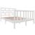 Cadru de pat, alb, 140x190 cm, lemn masiv de pin GartenMobel Dekor