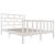Cadru de pat King Size, alb, 150x200 cm, lemn masiv de pin GartenMobel Dekor