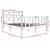 Cadru de pat King Size, alb, 150x200 cm, lemn masiv de pin GartenMobel Dekor