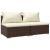 Set mobilier de grădină cu perne, 2 piese, maro, poliratan GartenMobel Dekor