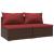 Set mobilier relaxare grădină cu perne 2 piese maro poliratan GartenMobel Dekor