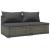 Set mobilier de grădină cu perne, 2 piese, gri, poliratan GartenMobel Dekor