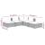 Set mobilier de grădină cu perne, 5 piese, negru, poliratan GartenMobel Dekor