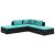 Set mobilier de grădină cu perne, 5 piese, negru, poliratan GartenMobel Dekor