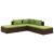 Set mobilier de grădină cu perne, 5 piese, maro, poliratan GartenMobel Dekor