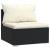 Set mobilier de grădină cu perne, 4 piese, negru, poliratan GartenMobel Dekor