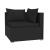 Set mobilier de grădină cu perne, 4 piese, negru, poliratan GartenMobel Dekor