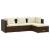 Set mobilier de grădină cu perne, 4 piese, maro, poliratan GartenMobel Dekor