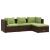 Set mobilier de grădină cu perne, 4 piese, maro, poliratan GartenMobel Dekor