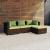Set mobilier de grădină cu perne, 4 piese, maro, poliratan GartenMobel Dekor