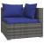 Set mobilier de grădină cu perne, 4 piese, poliratan, gri GartenMobel Dekor