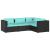 Set mobilier de grădină cu perne, 4 piese, negru, poliratan GartenMobel Dekor