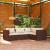 Set mobilier de grădină cu perne, 4 piese, maro, poliratan GartenMobel Dekor