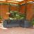 Set mobilier de grădină cu perne, 4 piese, gri, poliratan GartenMobel Dekor