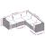Set mobilier de grădină cu perne, 5 piese, gri, poliratan GartenMobel Dekor
