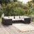 Set mobilier de grădină cu perne, 6 piese, negru, poliratan GartenMobel Dekor