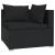 Set mobilier de grădină cu perne, 6 piese, negru, poliratan GartenMobel Dekor