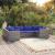 Set mobilier de grădină cu perne, 6 piese, gri, poliratan GartenMobel Dekor