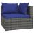 Set mobilier de grădină cu perne, 6 piese, gri, poliratan GartenMobel Dekor